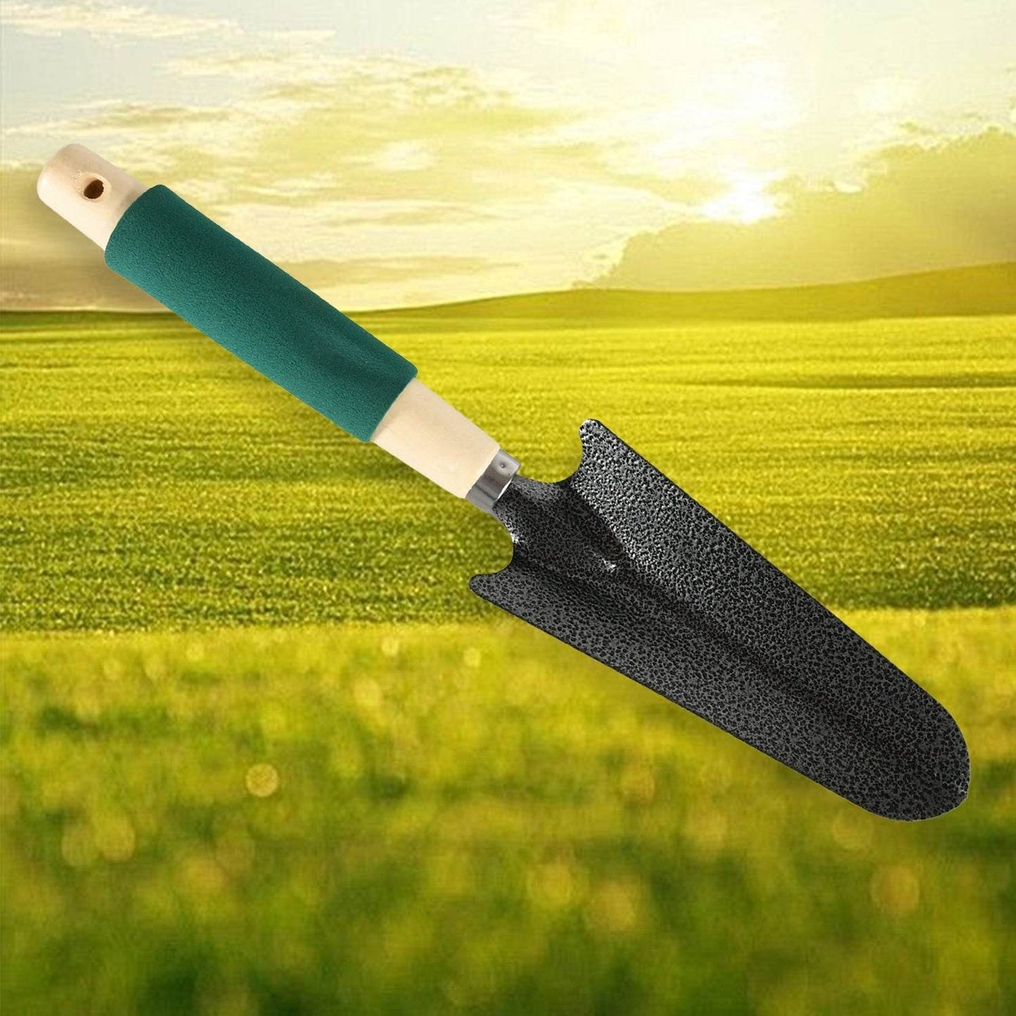 Gardening Tools - Hand Cultivator, Trowel, Heavy Duty with Ergonomic Wooden Handle for Transplanting and Digging (3 Pcs Set) - infinityexculsivestore.com