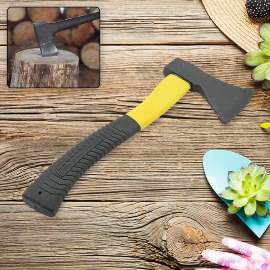 Gardening Tools Hatchet Axe Fiberglass Body Rubberized Handle Wood Cutting Axe, Camping Axe, Safety Axe, Pick Axe (972 Gm) - infinityexculsivestore.com