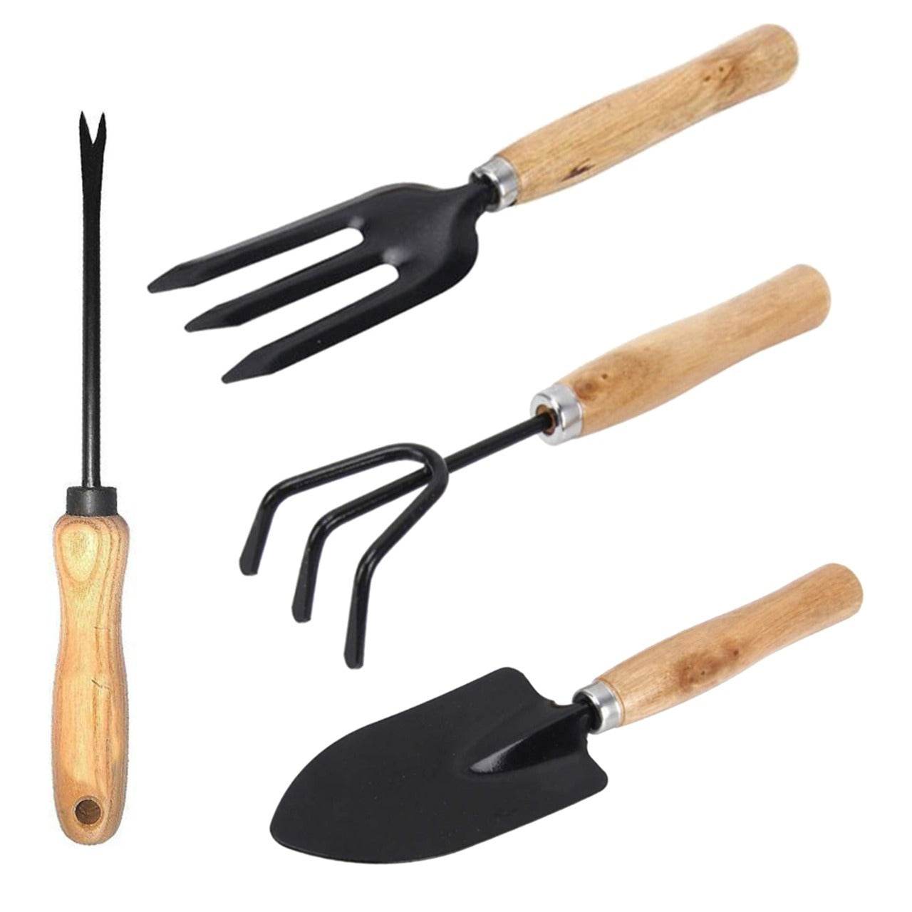Gardening Tools Seed Handheld Shovel Rake Spade Trowel with Pruning Shear - infinityexculsivestore.com