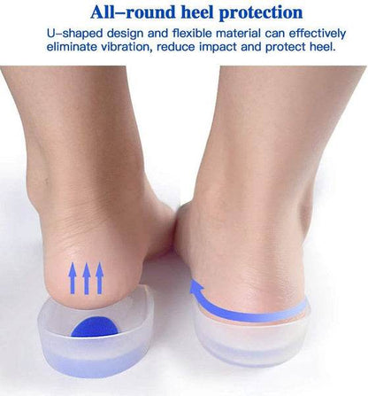 Gel Heel cups Silicon Heel Pad for Heel Ankle Pain - infinityexculsivestore.com