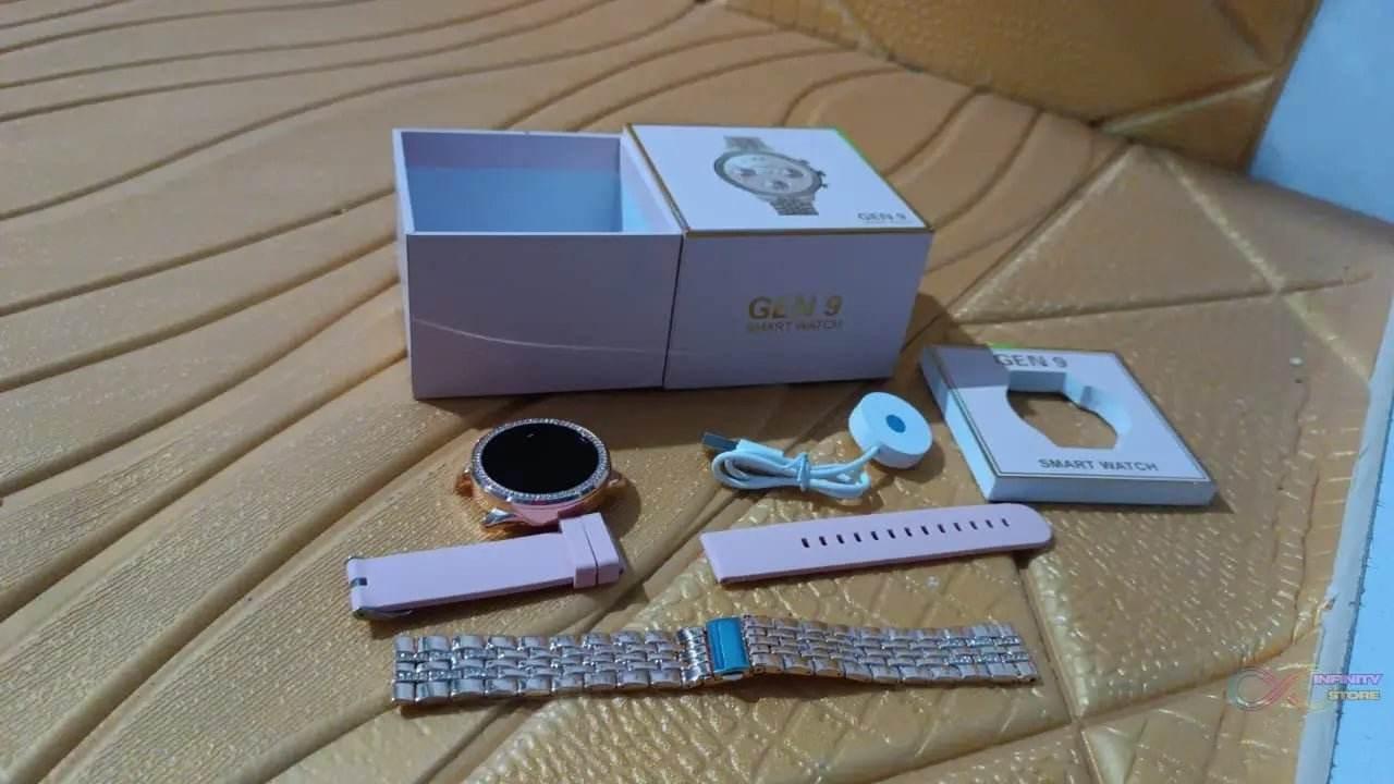 Gen 9 Diamond Strap Latest Smartwatch HD Display 2 Straps (1 Set) - infinityexculsivestore.com