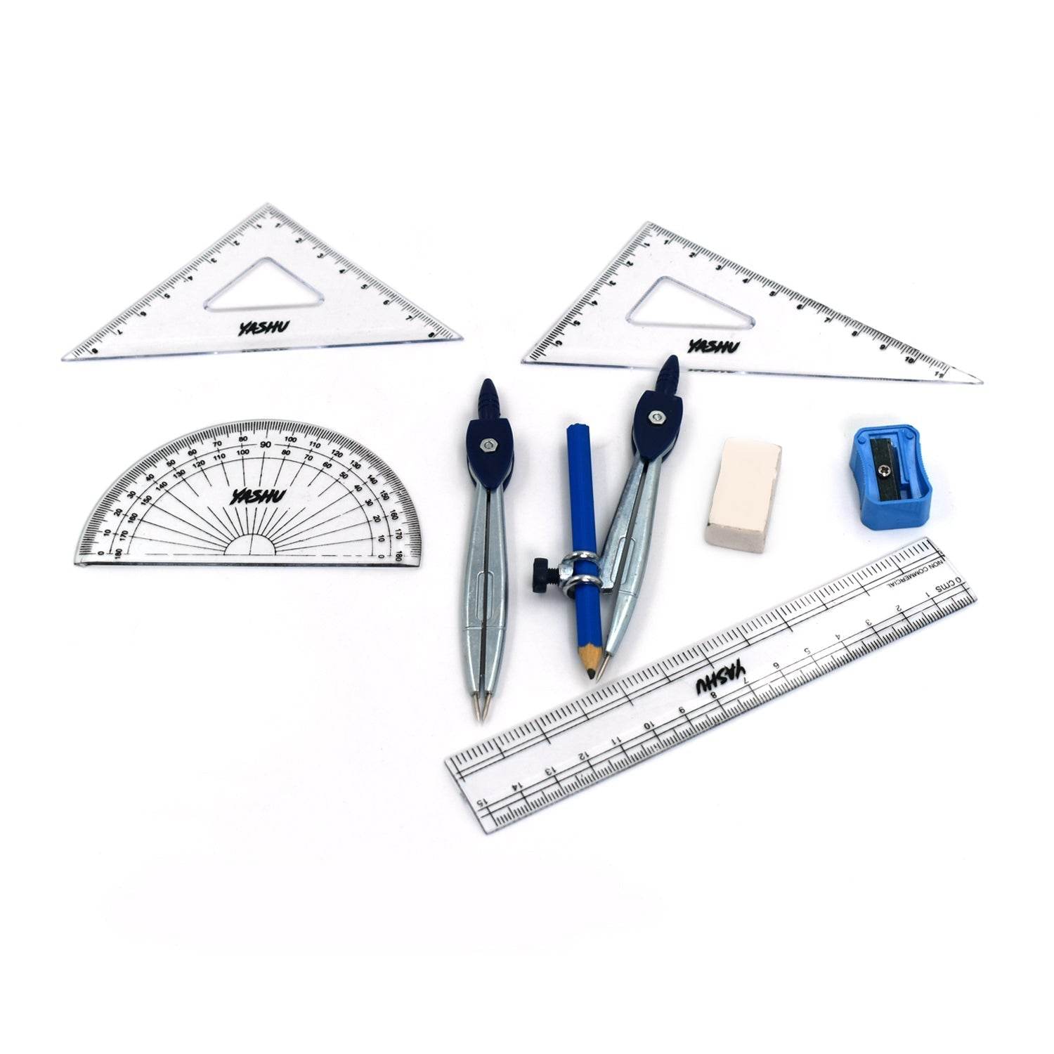 Geometry Box 10 Pc For Students Of Schools And Colleges Especially Used During The Time Of Study And Learning Etc. - infinityexculsivestore.com
