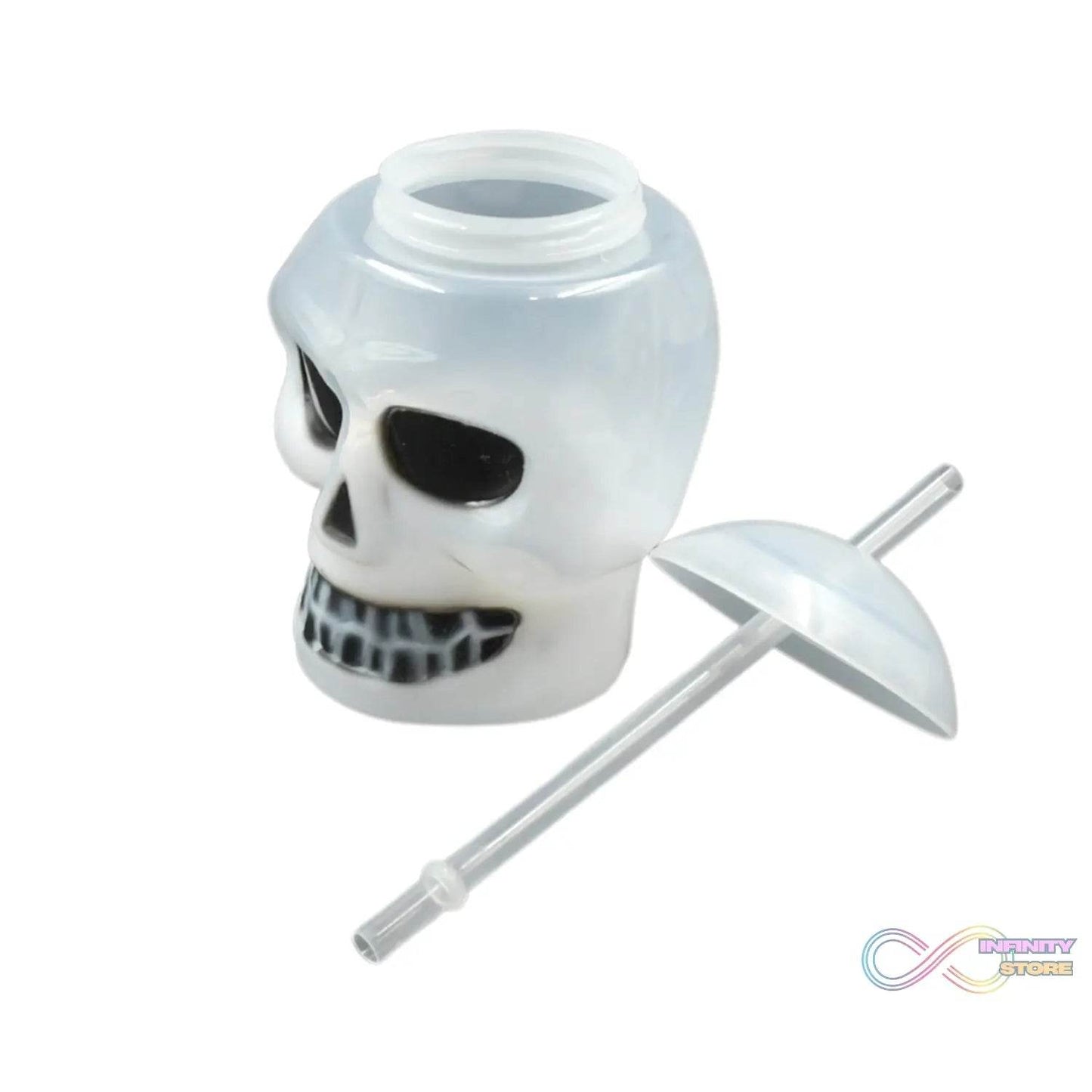 Ghost Face Bottle Water Bottle, Drinking Cup with Lid and Straw, Party Favors Summer Hawaiian and Beach Party Decorations for Kids Adults With Brown Box(1 Pc) - infinityexculsivestore.com