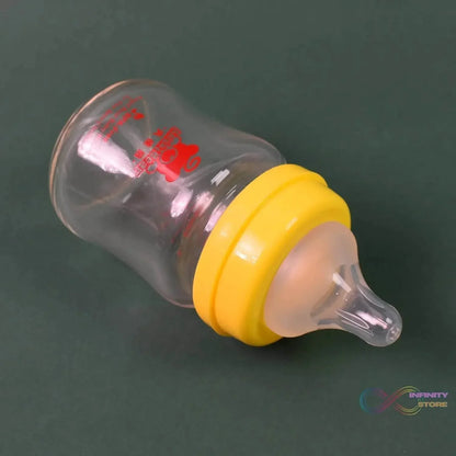 Glass Baby Feeding Bottle (120 ML / 1 Pc) - infinityexculsivestore.com