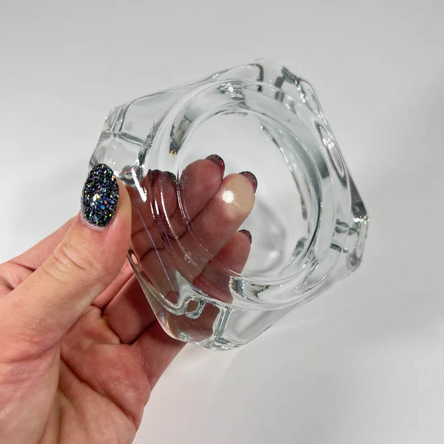 Glass Brunswick Crystal Quality Cigar Cigarette Ashtray Round Tabletop for Home Office Indoor Outdoor Home Decor - infinityexculsivestore.com