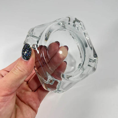 Glass Brunswick Crystal Quality Cigar Cigarette Ashtray Round Tabletop for Home Office Indoor Outdoor Home Decor - infinityexculsivestore.com