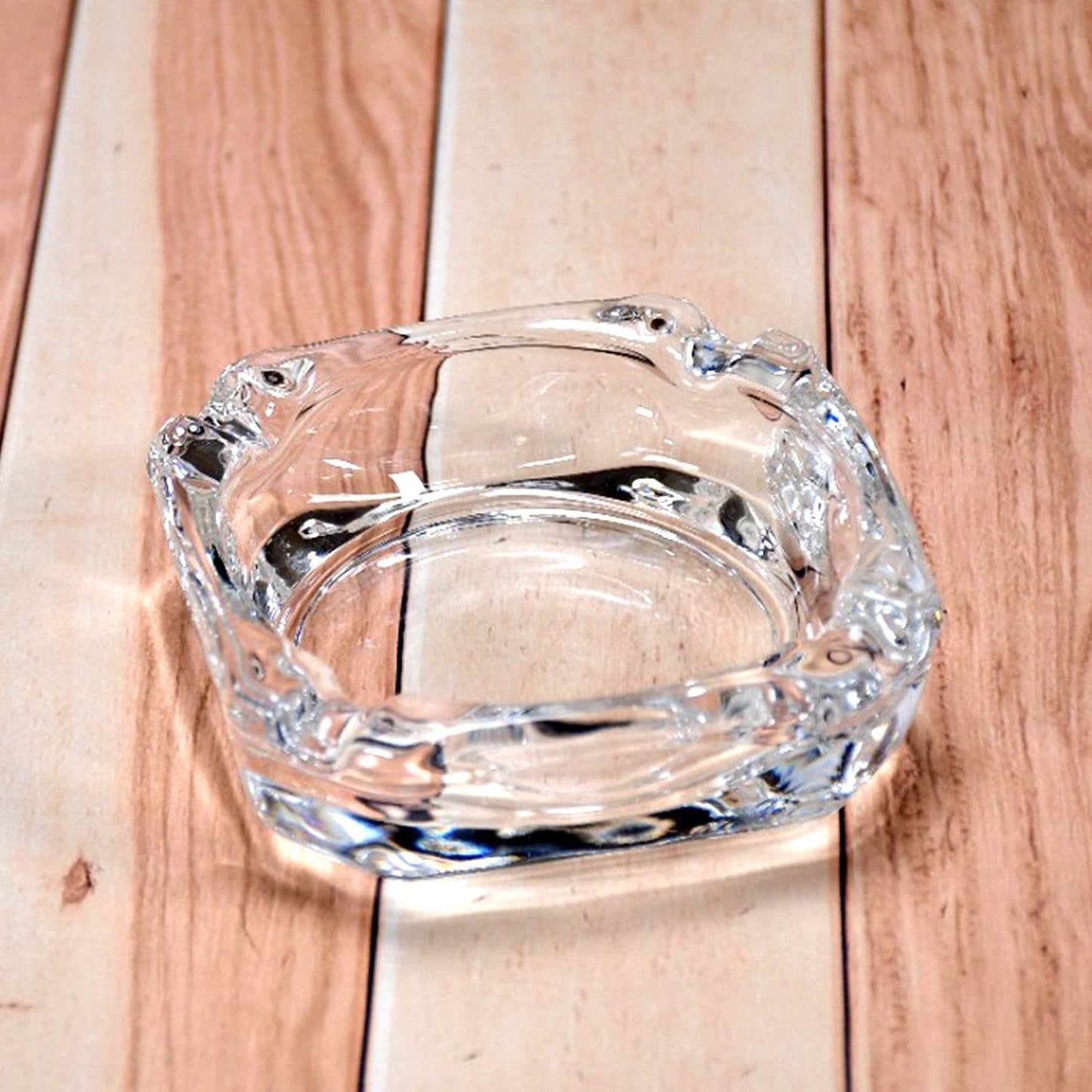 Glass Brunswick Crystal Quality Cigar Cigarette Ashtray Round Tabletop for Home Office Indoor Outdoor Home Decor - infinityexculsivestore.com