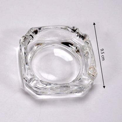 Glass Brunswick Crystal Quality Cigar Cigarette Ashtray Round Tabletop for Home Office Indoor Outdoor Home Decor - infinityexculsivestore.com