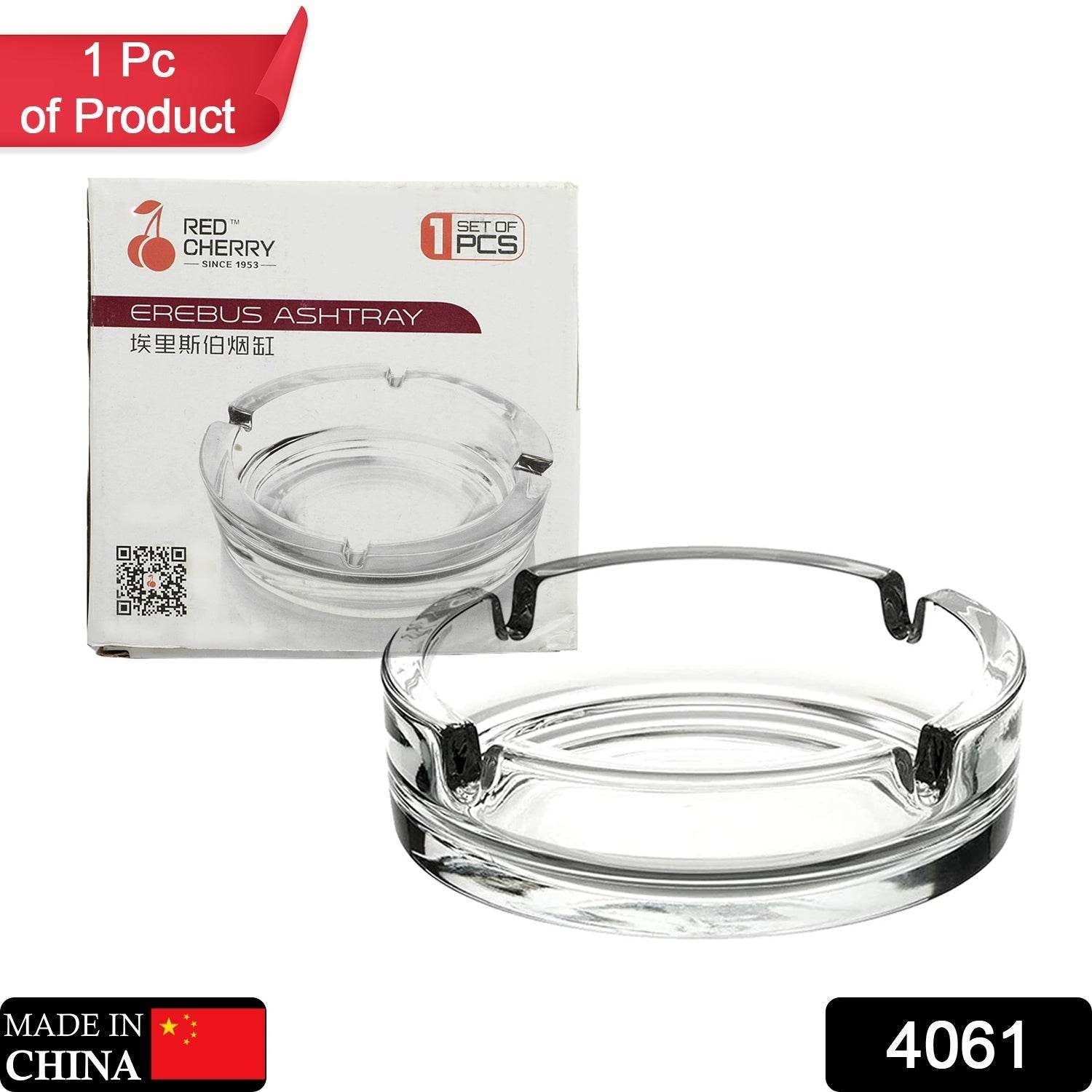 Glass Classic Crystal Quality Cigar Cigarette Ashtray Round Tabletop for Home Office Indoor Outdoor Home Decor - infinityexculsivestore.com