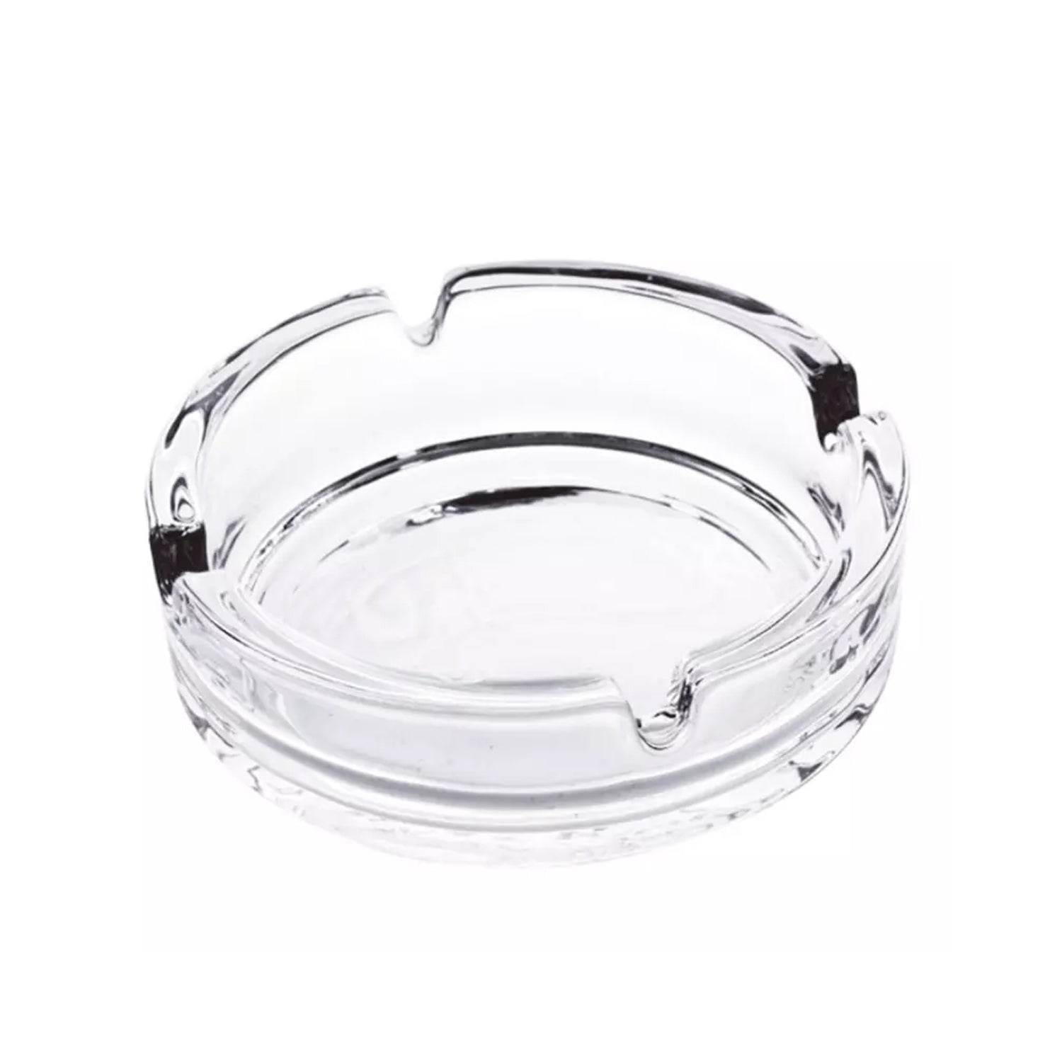Glass Classic Crystal Quality Cigar Cigarette Ashtray Round Tabletop for Home Office Indoor Outdoor Home Decor - infinityexculsivestore.com