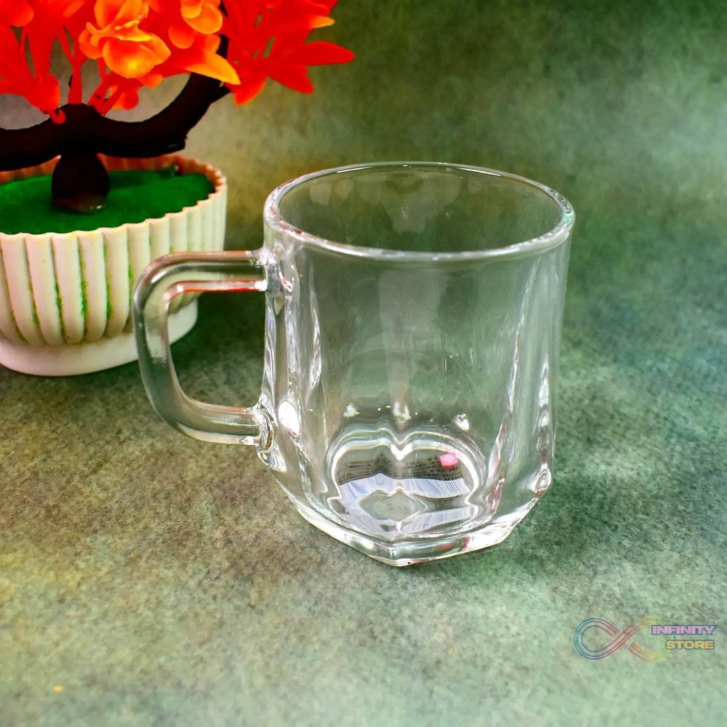 Glass Coffe & Tea Cup / Mug Enjoy Your Drink in Style (6 pcs Set / 300 ML) - infinityexculsivestore.com