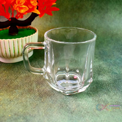 Glass Coffe & Tea Cup / Mug Enjoy Your Drink in Style (6 pcs Set / 300 ML) - infinityexculsivestore.com