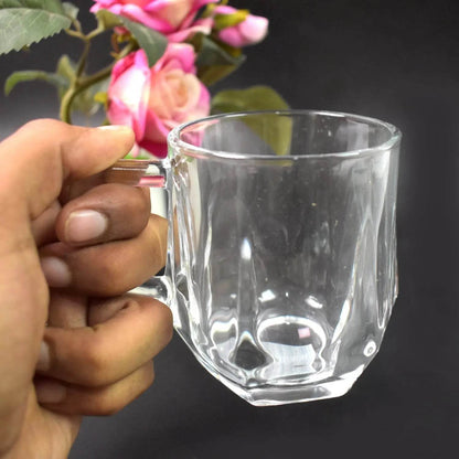 Glass Coffe & Tea Cup / Mug Enjoy Your Drink in Style (6 pcs Set / 300 ML) - infinityexculsivestore.com