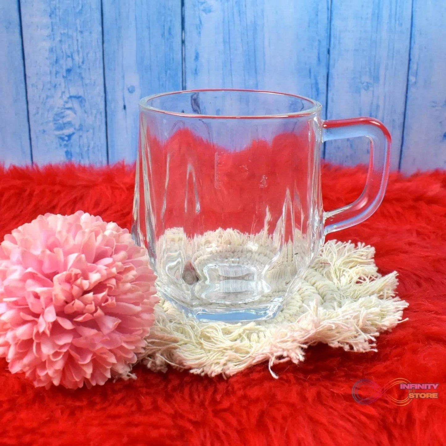 Glass Coffe & Tea Cup / Mug Enjoy Your Drink in Style (6 pcs Set / 300 ML) - infinityexculsivestore.com