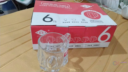 Glass Coffe & Tea Cup / Mug Enjoy Your Drink in Style (6 pcs Set / 300 ML) - infinityexculsivestore.com