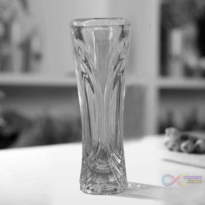 Glass Flower Pot, Crystal Clear Vase for Living - infinityexculsivestore.com