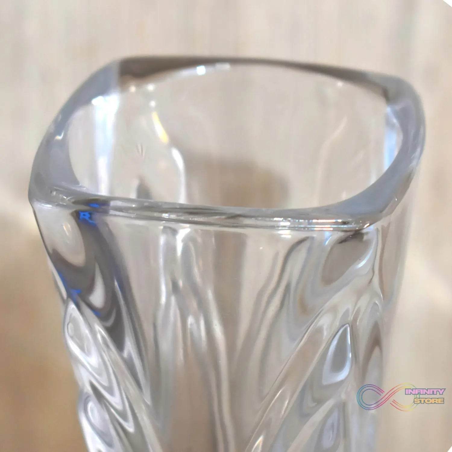 Glass Flower Pot, Crystal Clear Vase for Living - infinityexculsivestore.com