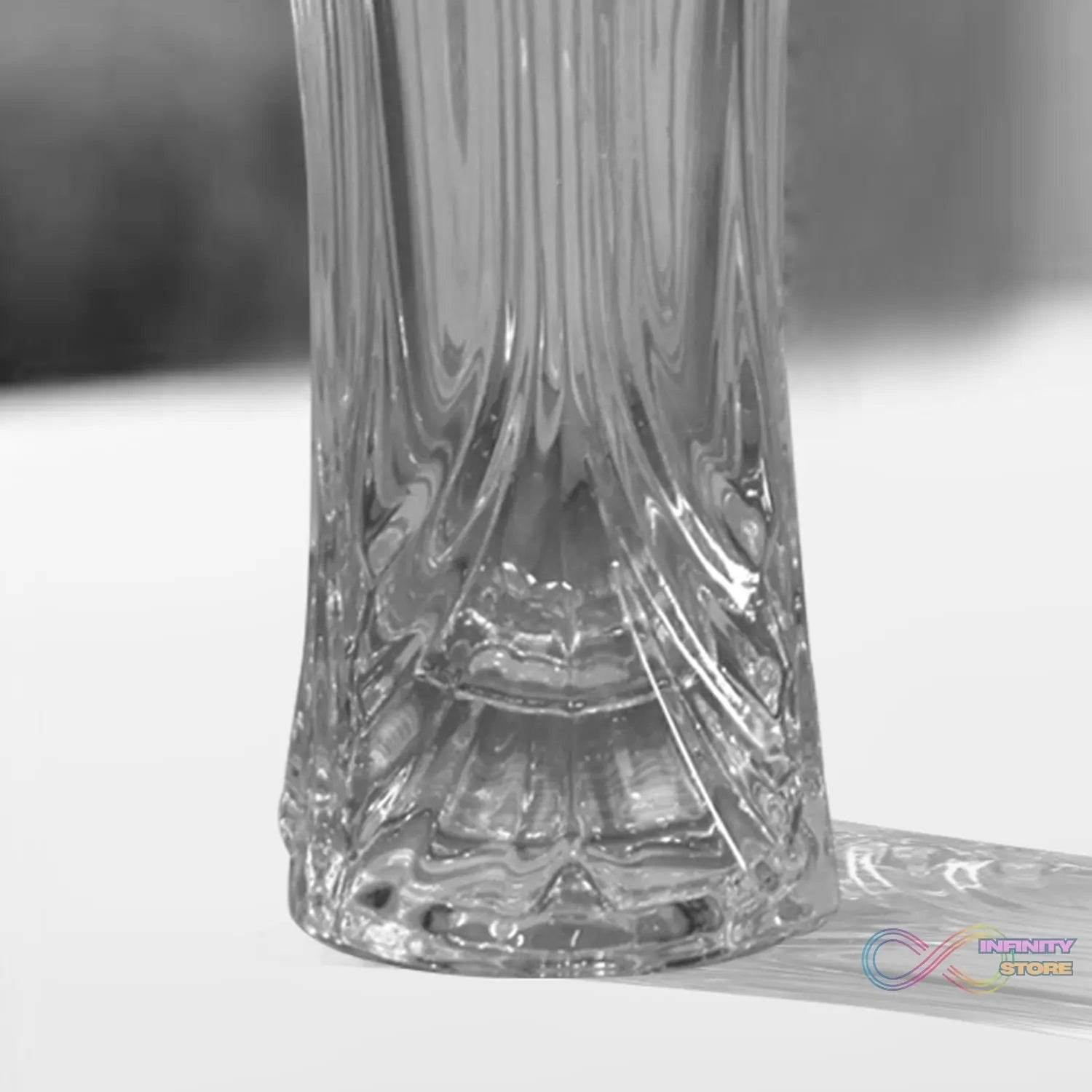 Glass Flower Pot, Crystal Clear Vase for Living - infinityexculsivestore.com
