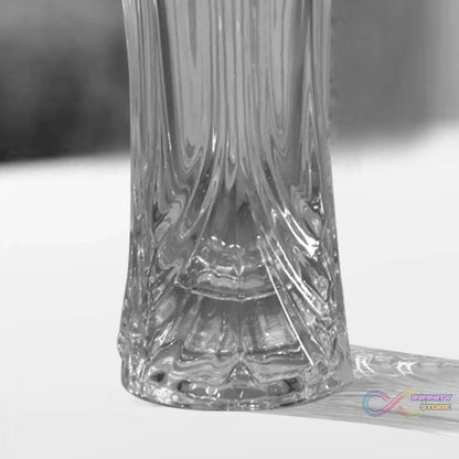 Glass Flower Pot, Crystal Clear Vase for Living - infinityexculsivestore.com