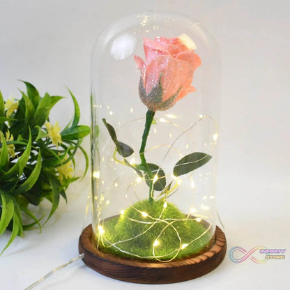 Glass Flower with Led Light Great Gift (1 Set) - infinityexculsivestore.com