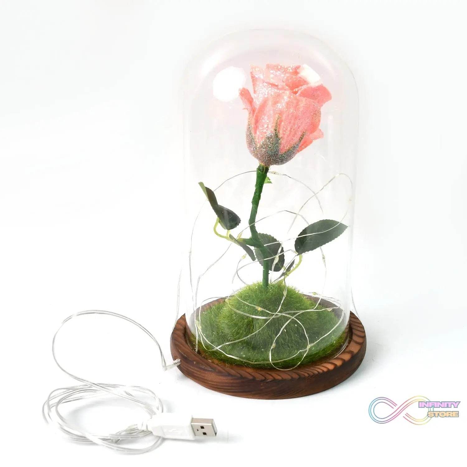 Glass Flower with Led Light Great Gift (1 Set) - infinityexculsivestore.com
