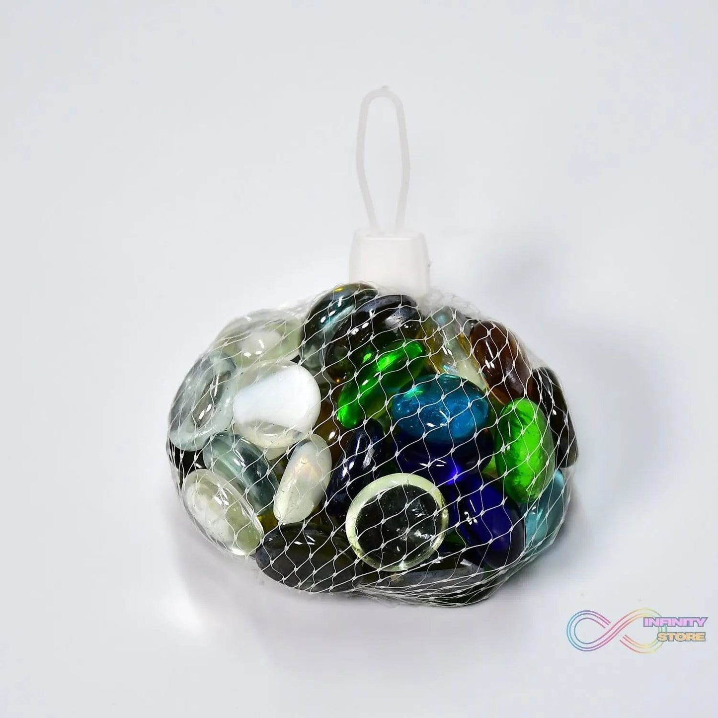 Glass Gem Stone, Flat Round Marbles Pebbles for Vase Fillers, Attractive pebbles for Aquarium Fish Tank. - infinityexculsivestore.com