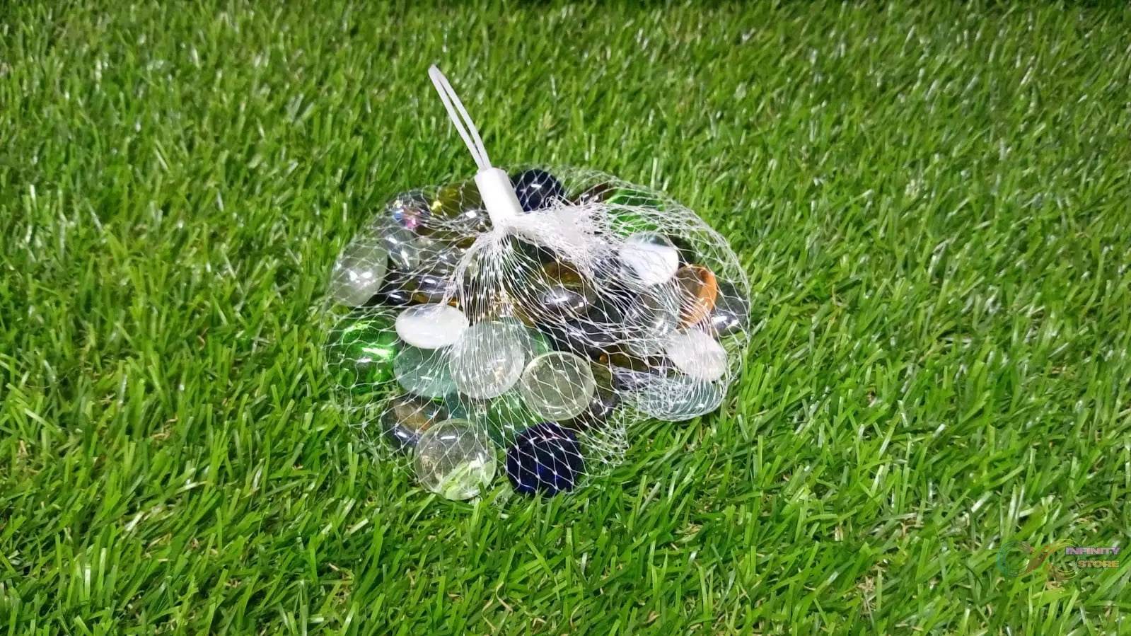 Glass Gem Stone, Flat Round Marbles Pebbles for Vase Fillers, Attractive pebbles for Aquarium Fish Tank. - infinityexculsivestore.com