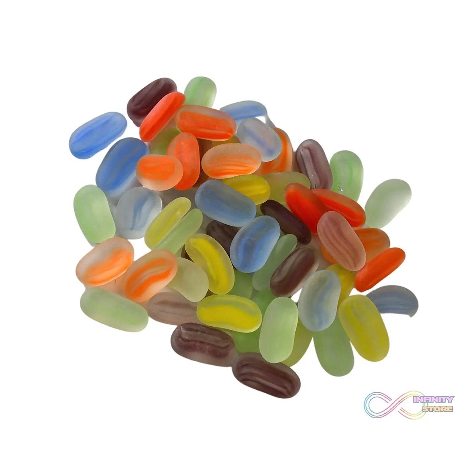 Glass Gem Stone, Flat Round Marbles Pebbles for Vase Fillers, Attractive pebbles for Aquarium Fish Tank. - infinityexculsivestore.com