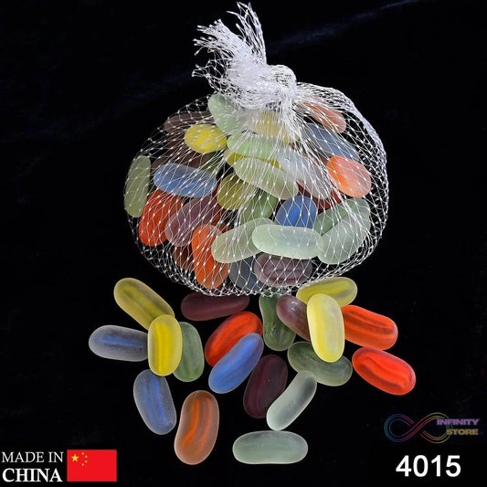 Glass Gem Stone, Flat Round Marbles Pebbles for Vase Fillers, Attractive pebbles for Aquarium Fish Tank. - infinityexculsivestore.com