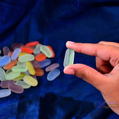 Glass Gem Stone, Flat Round Marbles Pebbles for Vase Fillers, Attractive pebbles for Aquarium Fish Tank. - infinityexculsivestore.com