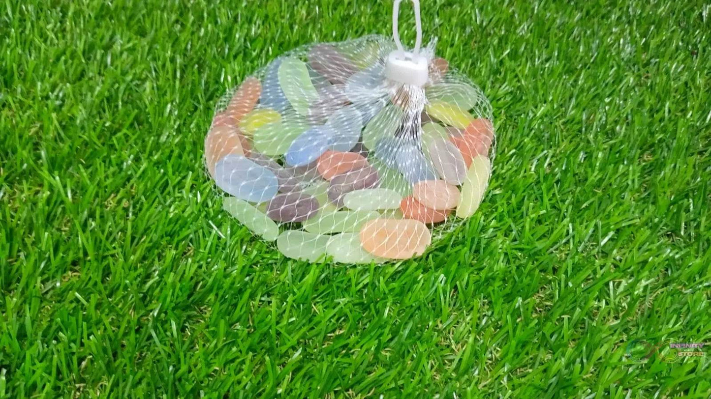 Glass Gem Stone, Flat Round Marbles Pebbles for Vase Fillers, Attractive pebbles for Aquarium Fish Tank. - infinityexculsivestore.com