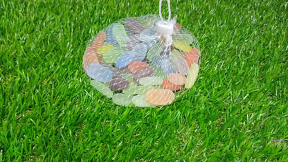 Glass Gem Stone, Flat Round Marbles Pebbles for Vase Fillers, Attractive pebbles for Aquarium Fish Tank. - infinityexculsivestore.com