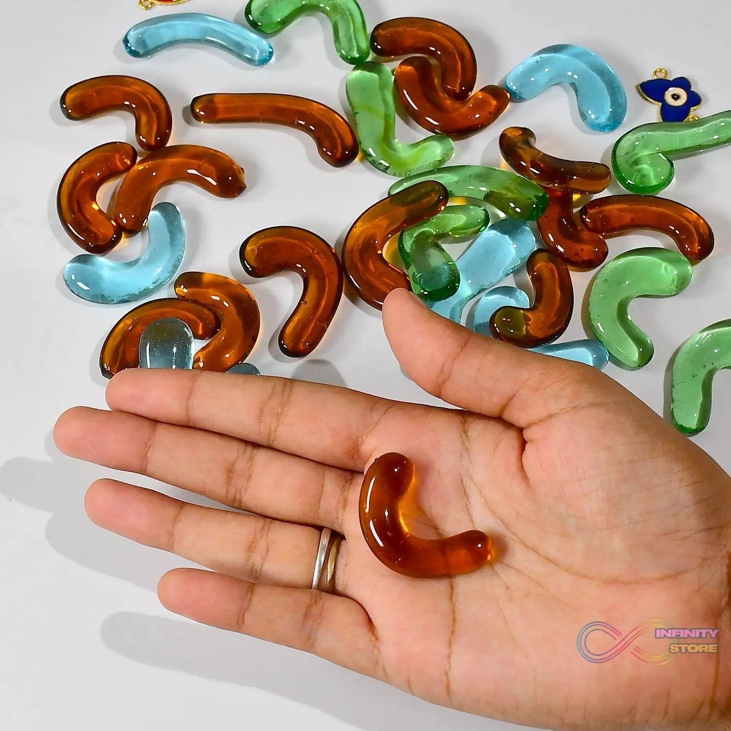 Glass Gem Stone, Flat Round Marbles Pebbles for Vase Fillers, Attractive pebbles for Aquarium Fish Tank. - infinityexculsivestore.com