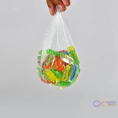 Glass Gem Stone, Flat Round Marbles Pebbles for Vase Fillers, Attractive pebbles for Aquarium Fish Tank. - infinityexculsivestore.com