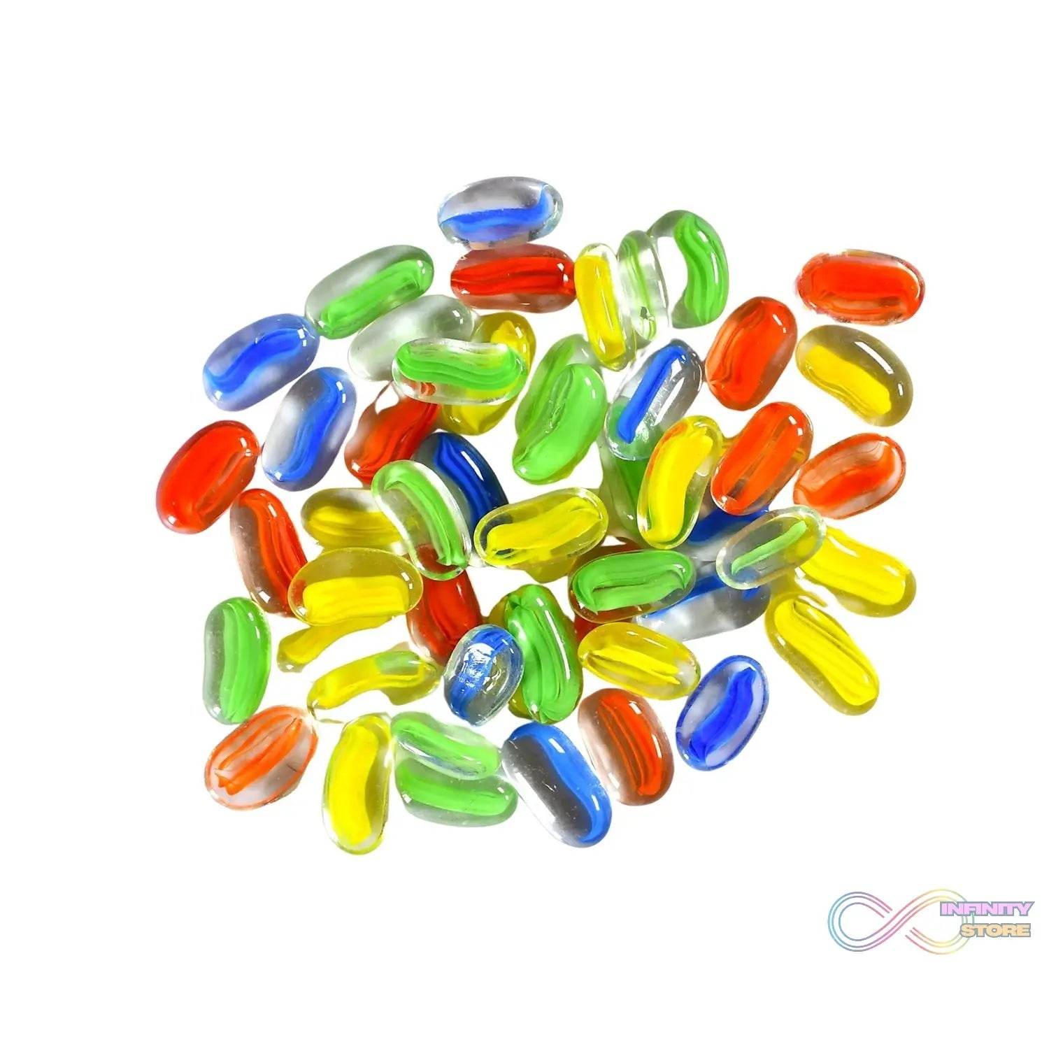 Glass Gem Stone, Flat Round Marbles Pebbles for Vase Fillers, Attractive pebbles for Aquarium Fish Tank. - infinityexculsivestore.com