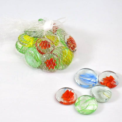 Glass Gem Stone, Flat Round Marbles Pebbles for Vase Fillers, Attractive pebbles for Aquarium Fish Tank. - infinityexculsivestore.com
