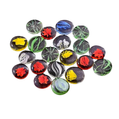 Glass Gem Stone, Flat Round Marbles Pebbles for Vase Fillers, Attractive pebbles for Aquarium Fish Tank. - infinityexculsivestore.com