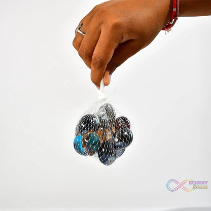 Glass Gem Stone, Flat Round Marbles Pebbles for Vase Fillers, Attractive pebbles for Aquarium Fish Tank. - infinityexculsivestore.com