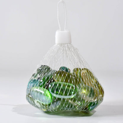 Glass Gem Stone, Flat Round Marbles Pebbles for Vase Fillers, Attractive pebbles for Aquarium Fish Tank. - infinityexculsivestore.com