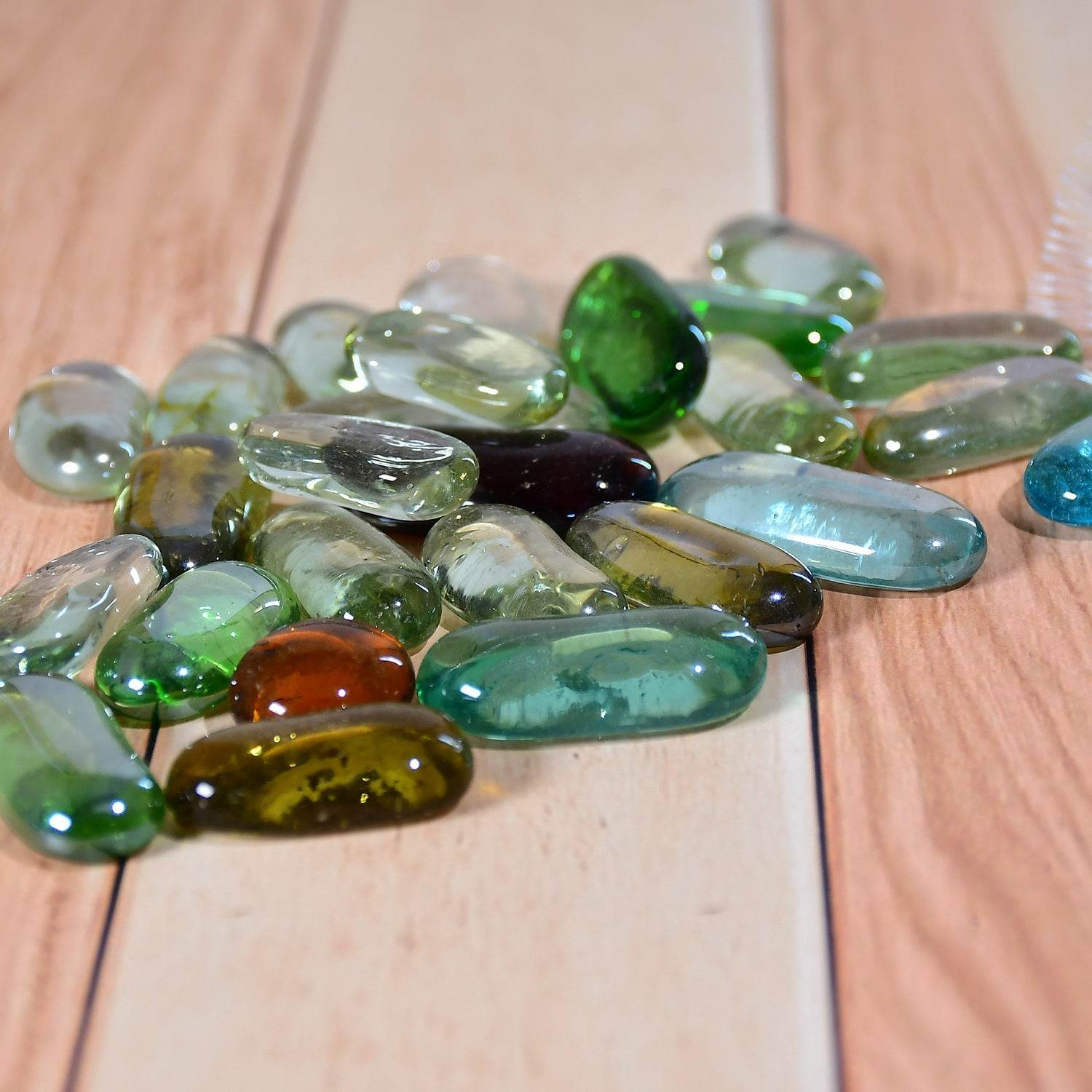 Glass Gem Stone, Flat Round Marbles Pebbles for Vase Fillers, Attractive pebbles for Aquarium Fish Tank. - infinityexculsivestore.com