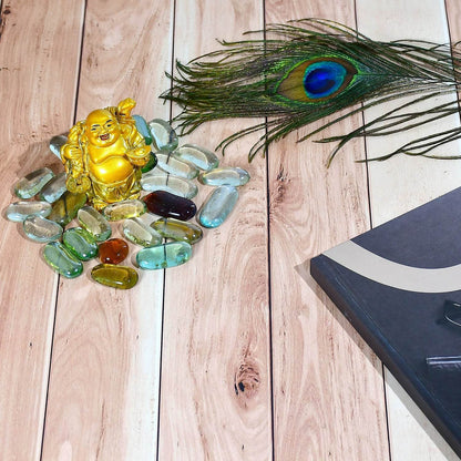 Glass Gem Stone, Flat Round Marbles Pebbles for Vase Fillers, Attractive pebbles for Aquarium Fish Tank. - infinityexculsivestore.com