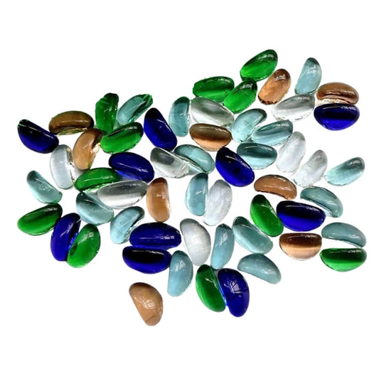 Glass Gem Stone, Flat Round Marbles Pebbles for Vase Fillers, Attractive pebbles for Aquarium Fish Tank. - infinityexculsivestore.com