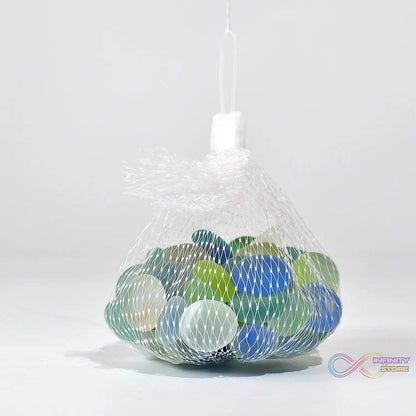 Glass Gem Stone, Flat Round Marbles Pebbles for Vase Fillers, Attractive pebbles for Aquarium Fish Tank. - infinityexculsivestore.com