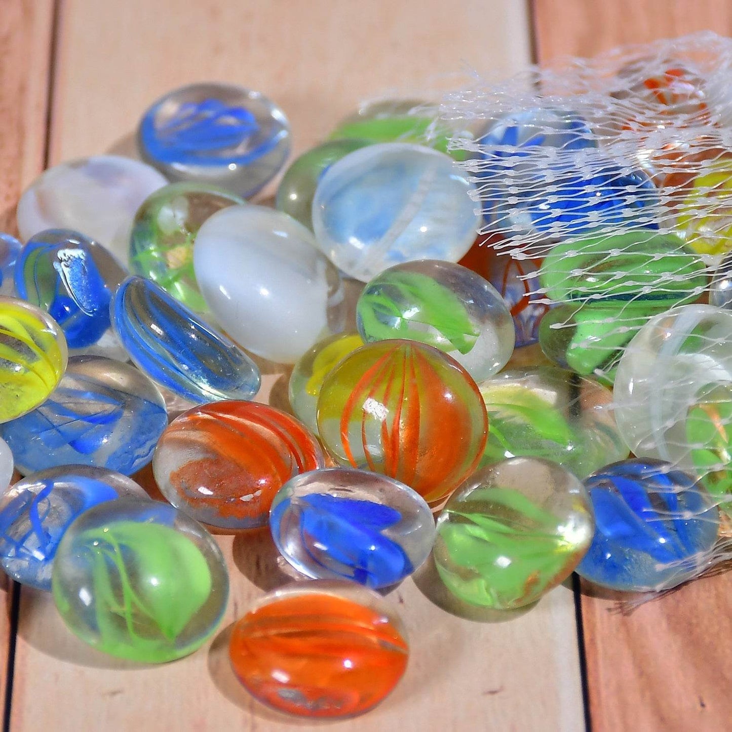 Glass Gem Stone, Flat Round Marbles Pebbles for Vase Fillers, Attractive pebbles for Aquarium Fish Tank. - infinityexculsivestore.com