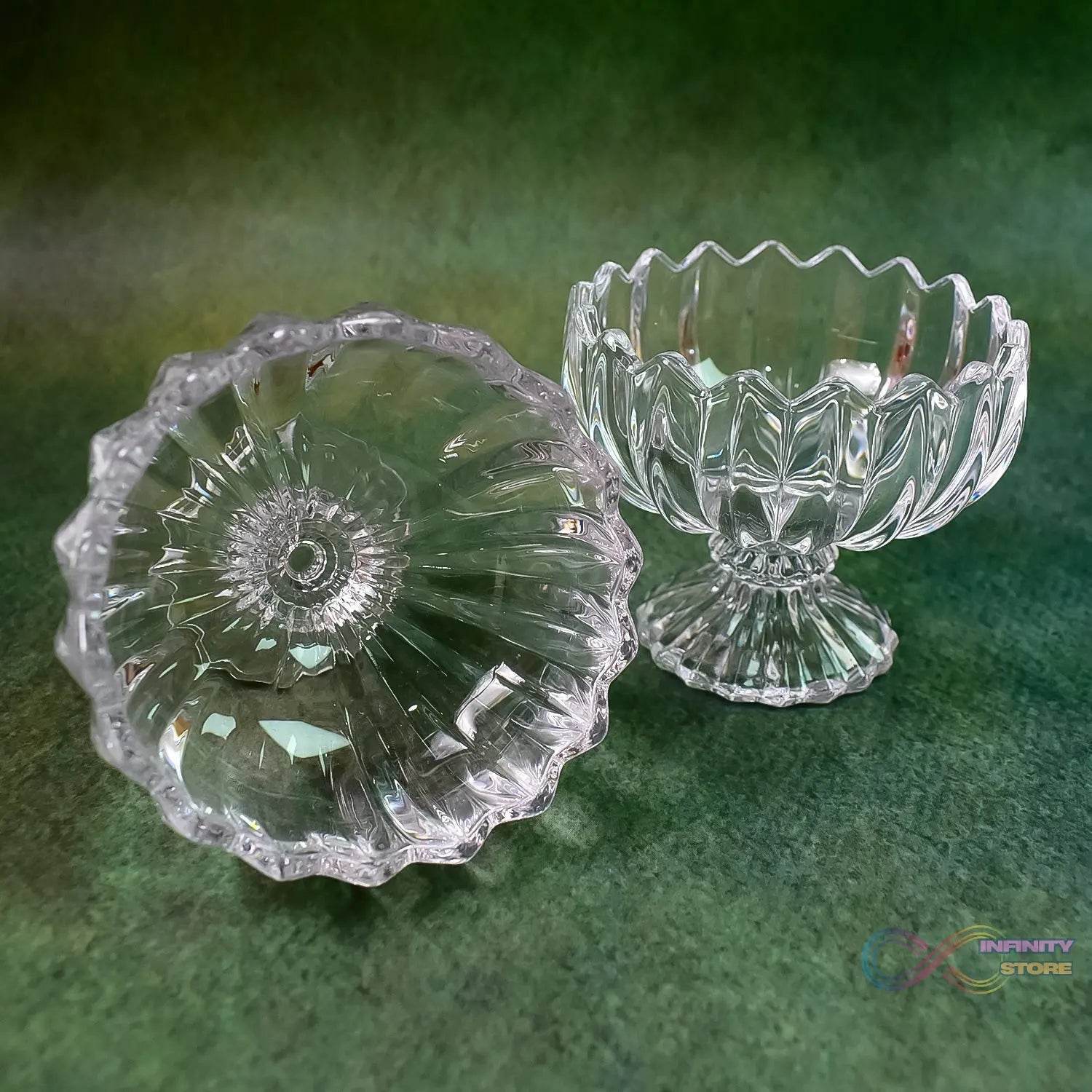 Glass Ice Cream Bowls Glass Dessert Cups for Sundae (6 pcs) - infinityexculsivestore.com