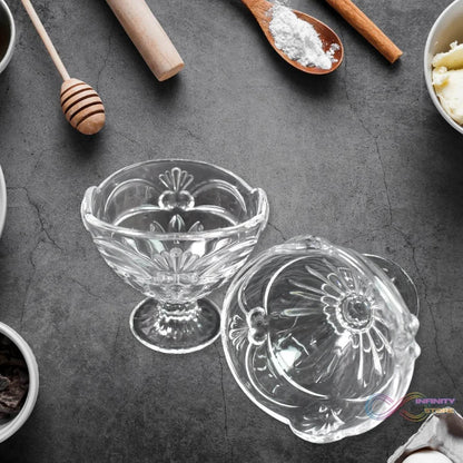 Glass Ice-Cream Cup Set, Home & Kitchen Serving or Dessert Cup (6 Pcs Set) - infinityexculsivestore.com