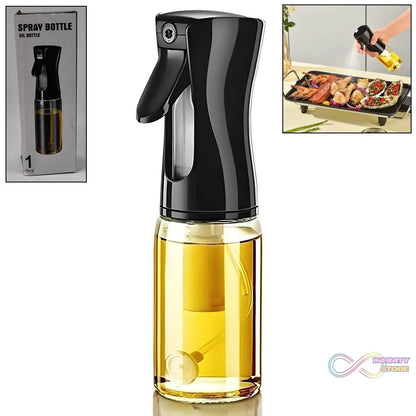 Glass Oil Dispenser Bottle Spray (1 Pc / 200 ml Approx) - infinityexculsivestore.com