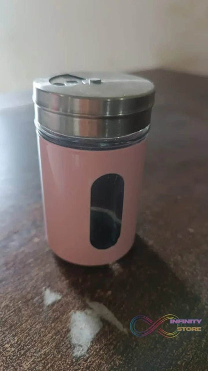 Glass Salt Bottle, Salt Dispenser (Pack of 1 / With Steel Lid) - infinityexculsivestore.com