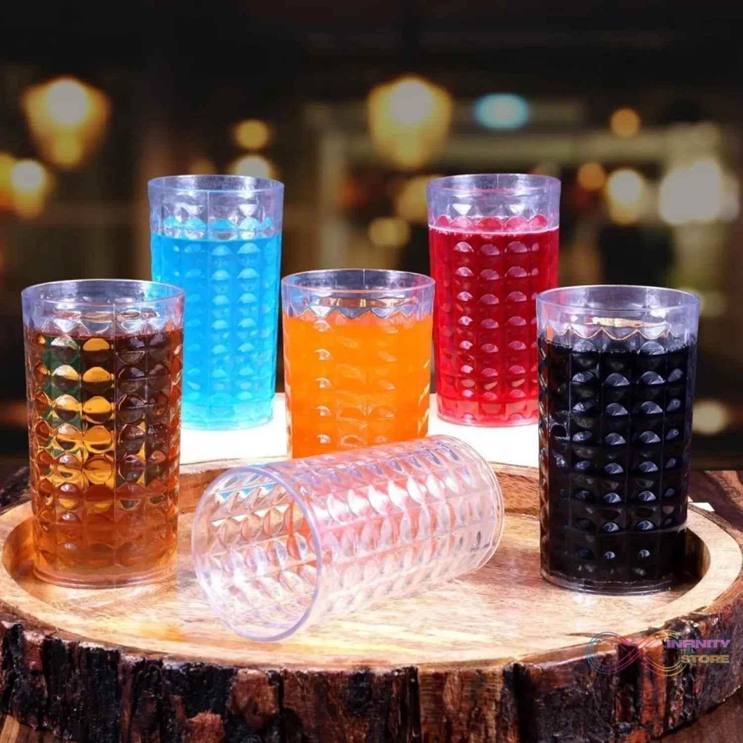 Glass Tumbler, Juice Glasses and Transparent Water Glasses Big Size (6 Pcs Set / 278 ML) - infinityexculsivestore.com