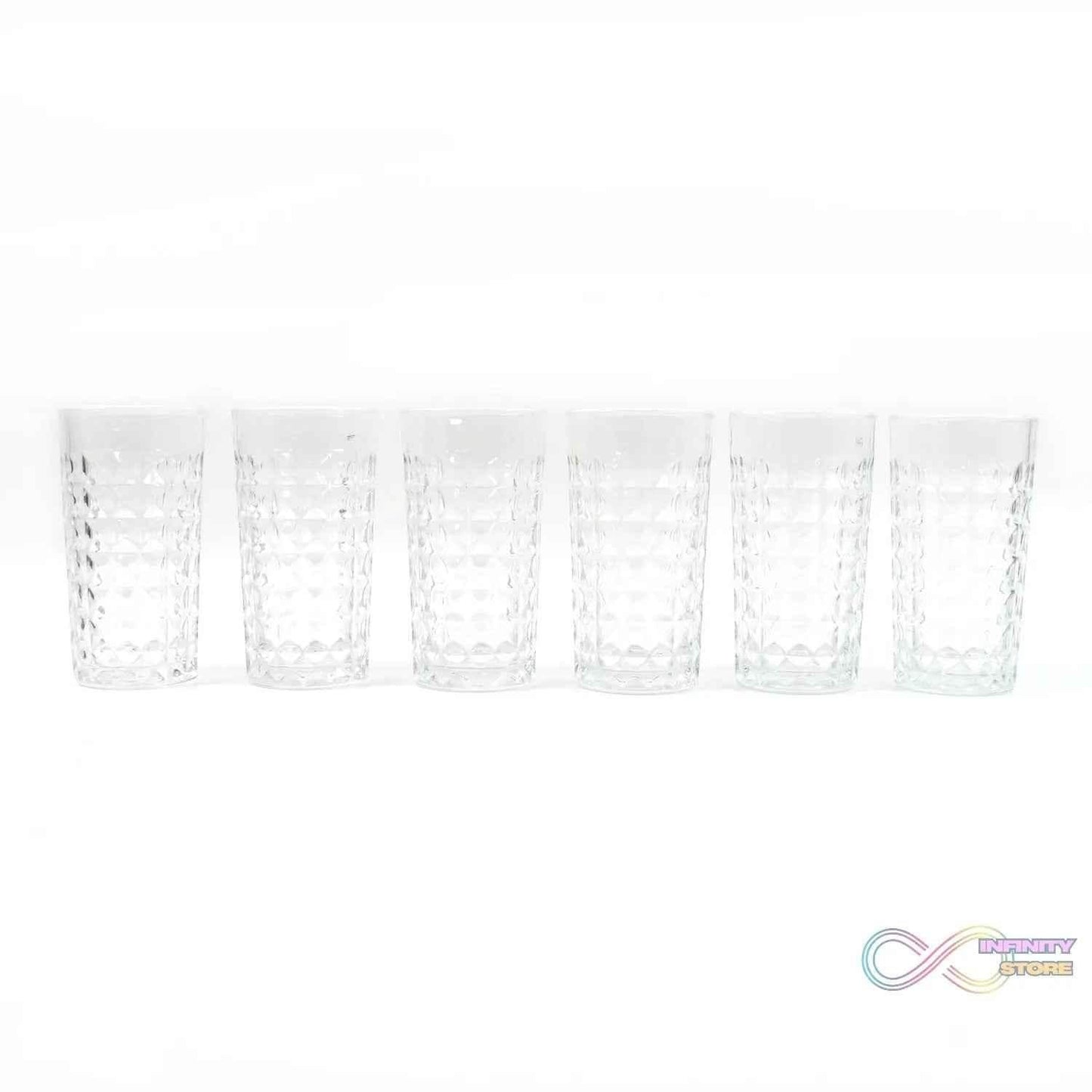 Glass Tumbler, Juice Glasses and Transparent Water Glasses Big Size (6 Pcs Set / 278 ML) - infinityexculsivestore.com
